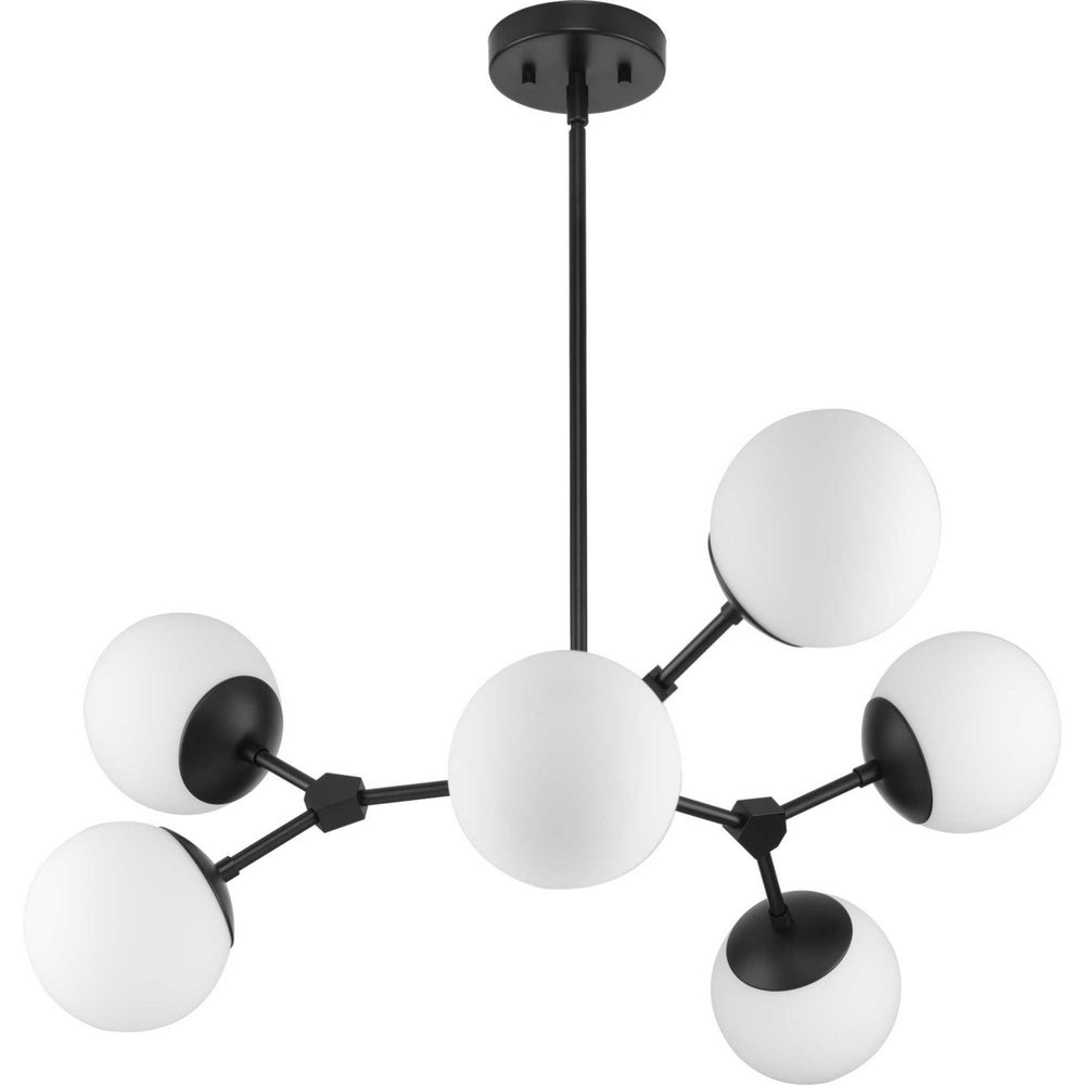 Progress Canada - Six Light Chandelier - Haas - Matte Black- Union Lighting Luminaires Decor