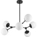 Progress Canada - Six Light Chandelier - Haas - Matte Black- Union Lighting Luminaires Decor