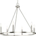Progress Canada - Six Light Chandelier - Gilliam - Brushed Nickel- Union Lighting Luminaires Decor
