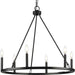 Progress Canada - Six Light Chandelier - Gilliam - Matte Black- Union Lighting Luminaires Decor