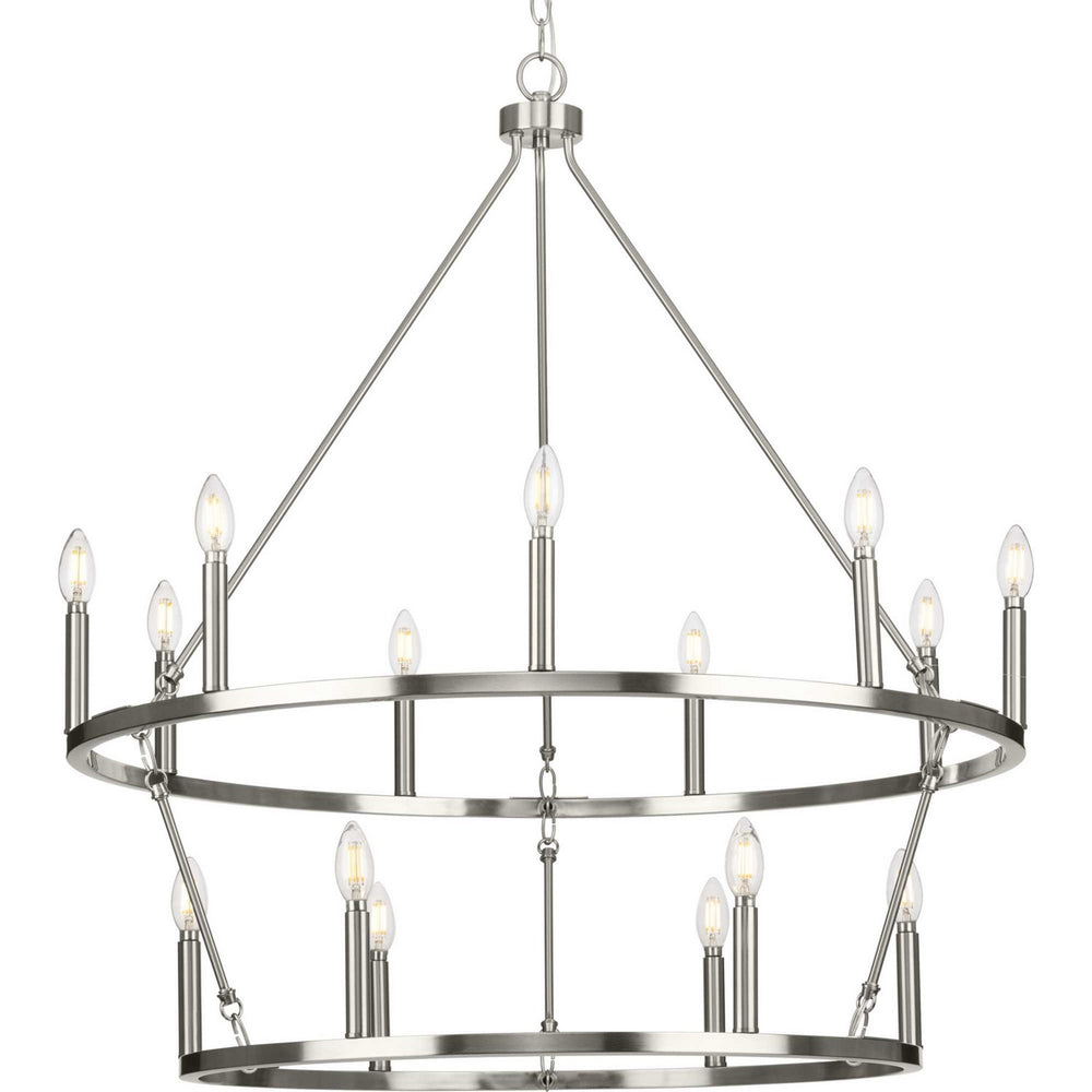 Progress Canada - 15 Light Chandelier - Gilliam - Brushed Nickel- Union Lighting Luminaires Decor