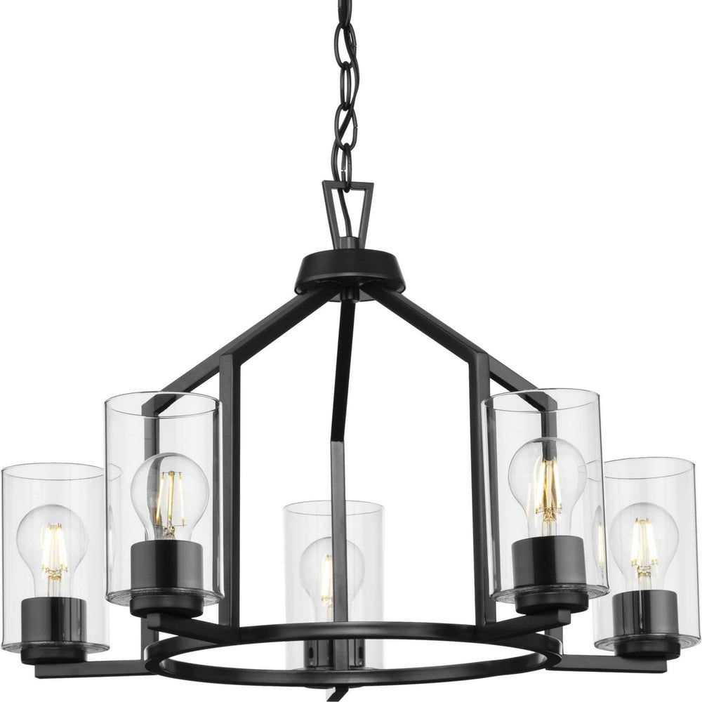 Progress Canada - Five Light Chandelier - Goodwin - Matte Black- Union Lighting Luminaires Decor
