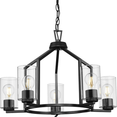 Progress Canada - Five Light Chandelier - Goodwin - Matte Black- Union Lighting Luminaires Decor