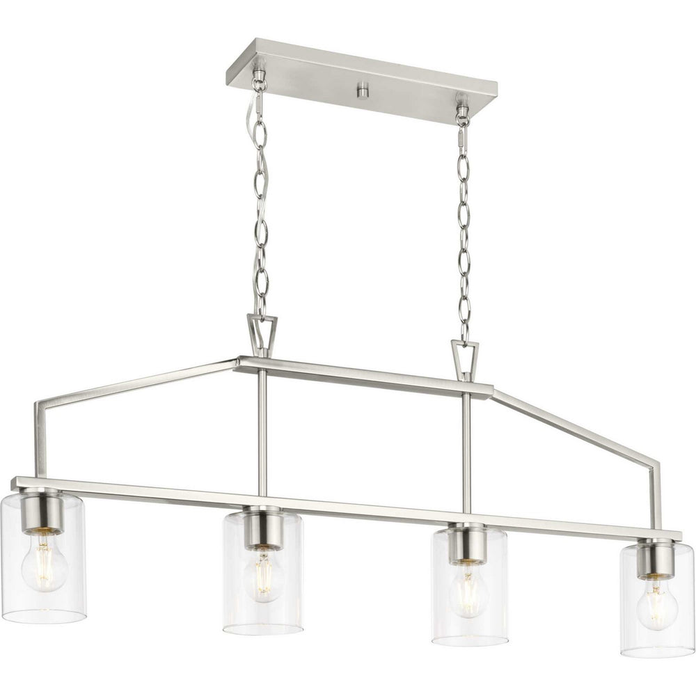 Progress Canada - Four Light Island Pendant - Goodwin - Brushed Nickel- Union Lighting Luminaires Decor