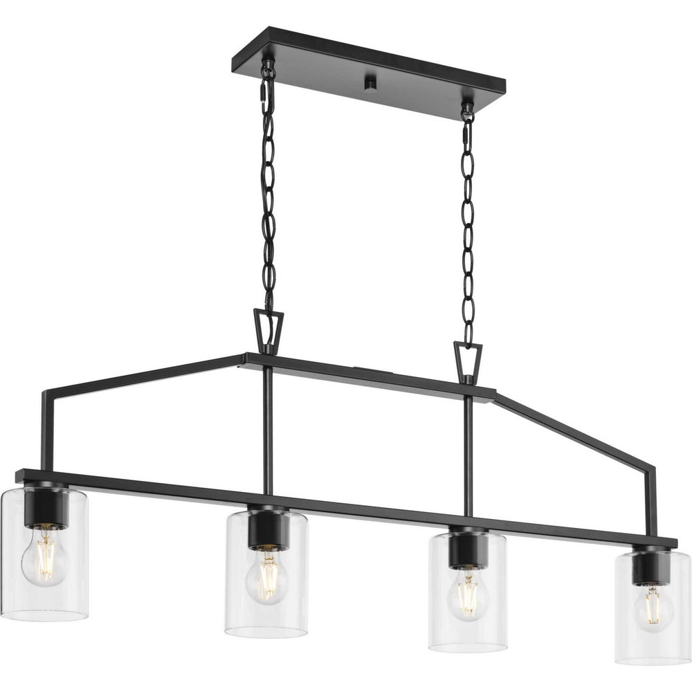 Progress Canada - Four Light Island Pendant - Goodwin - Matte Black- Union Lighting Luminaires Decor