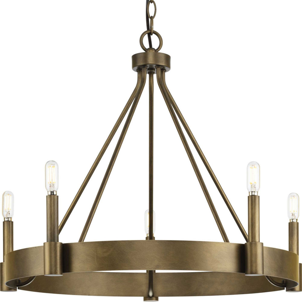 Progress Canada - Five Light Chandelier - Breckenridge - Aged Bronze- Union Lighting Luminaires Decor