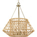 Progress Canada - Four Light Chandelier - Laila - Vintage Brass- Union Lighting Luminaires Decor
