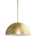 Progress Canada - One Light Pendant - Perimeter - Brushed Gold- Union Lighting Luminaires Decor