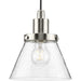 Progress Canada - One Light Pendant - Hinton - Brushed Nickel- Union Lighting Luminaires Decor