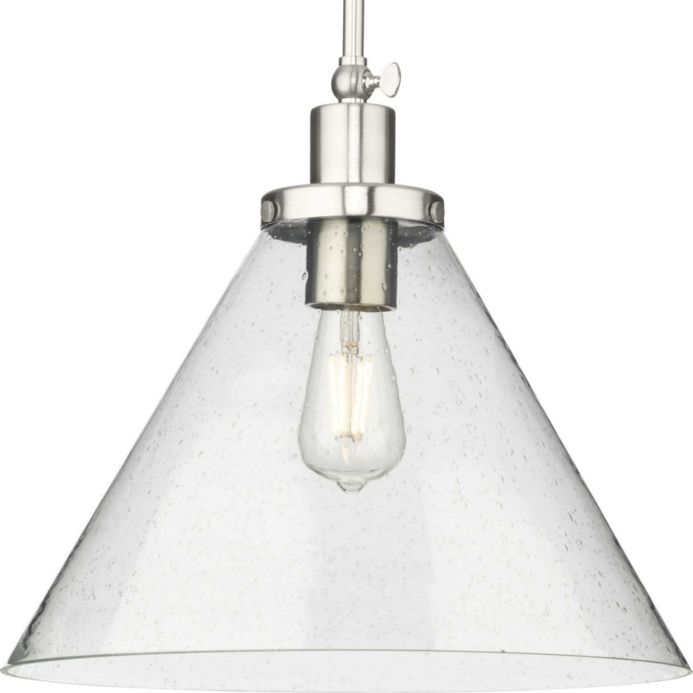 Progress Canada - One Light Pendant - Hinton - Brushed Nickel- Union Lighting Luminaires Decor