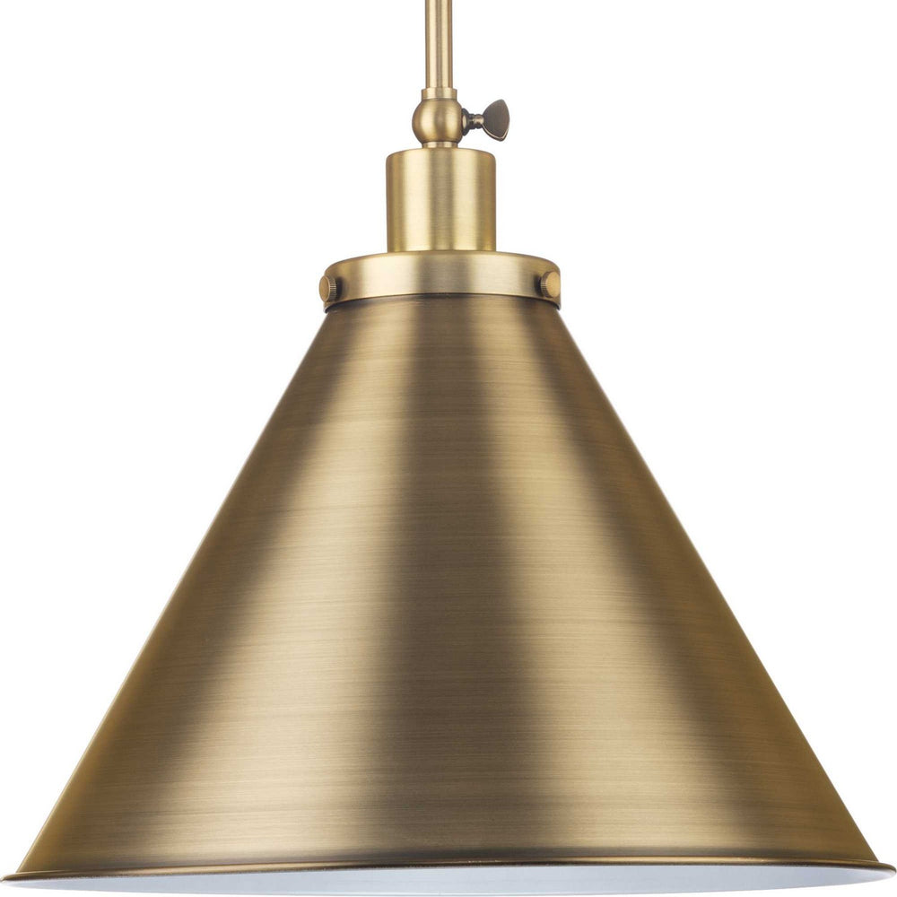 Progress Canada - One Light Pendant - Hinton - Vintage Brass- Union Lighting Luminaires Decor