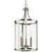 Progress Canada - Three Light Hall & Foyer Light - Gilliam - Brushed Nickel- Union Lighting Luminaires Decor