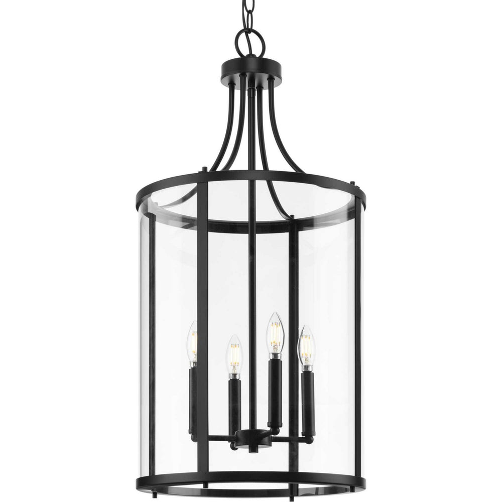 Progress Canada - Four Light Hall & Foyer Light - Gilliam - Matte Black- Union Lighting Luminaires Decor