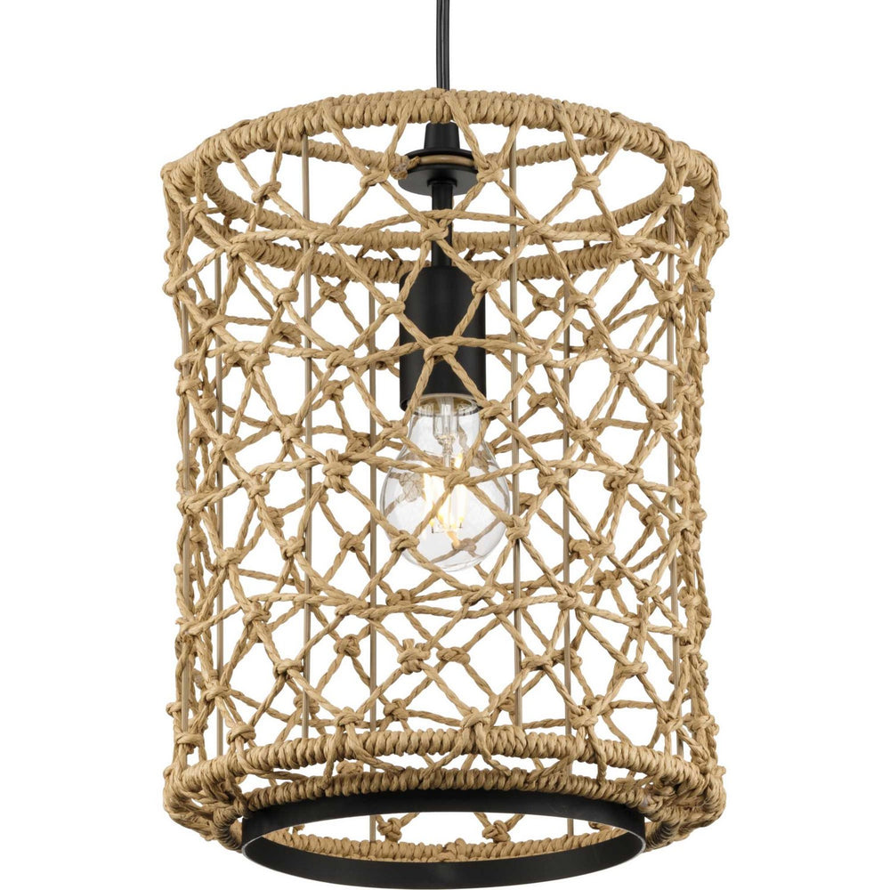 Progress Canada - One Light Pendant - Chandra - Matte Black- Union Lighting Luminaires Decor