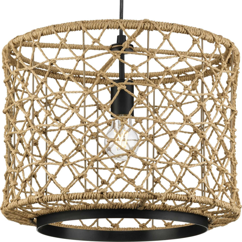 Progress Canada - One Light Pendant - Chandra - Matte Black- Union Lighting Luminaires Decor