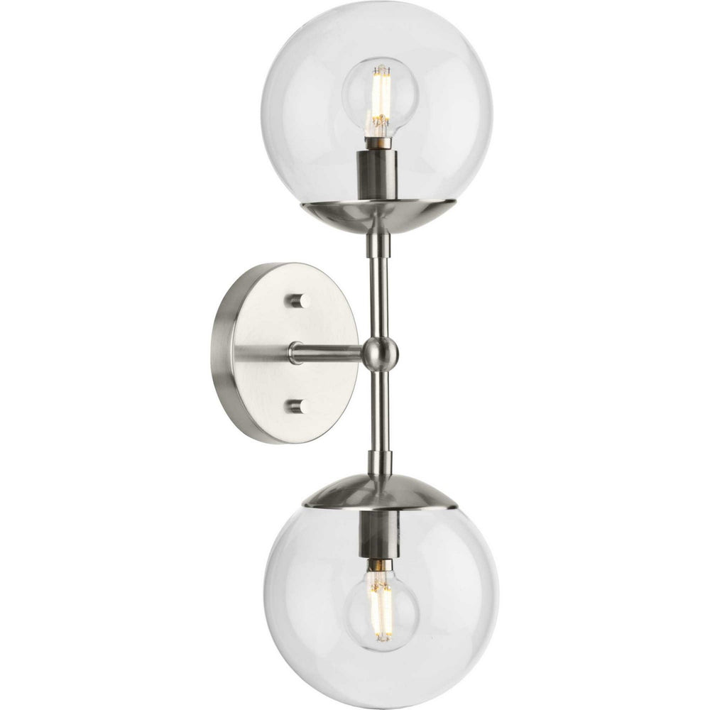 Progress Canada - Two Light Wall Sconce - Atwell - Brushed Nickel- Union Lighting Luminaires Decor
