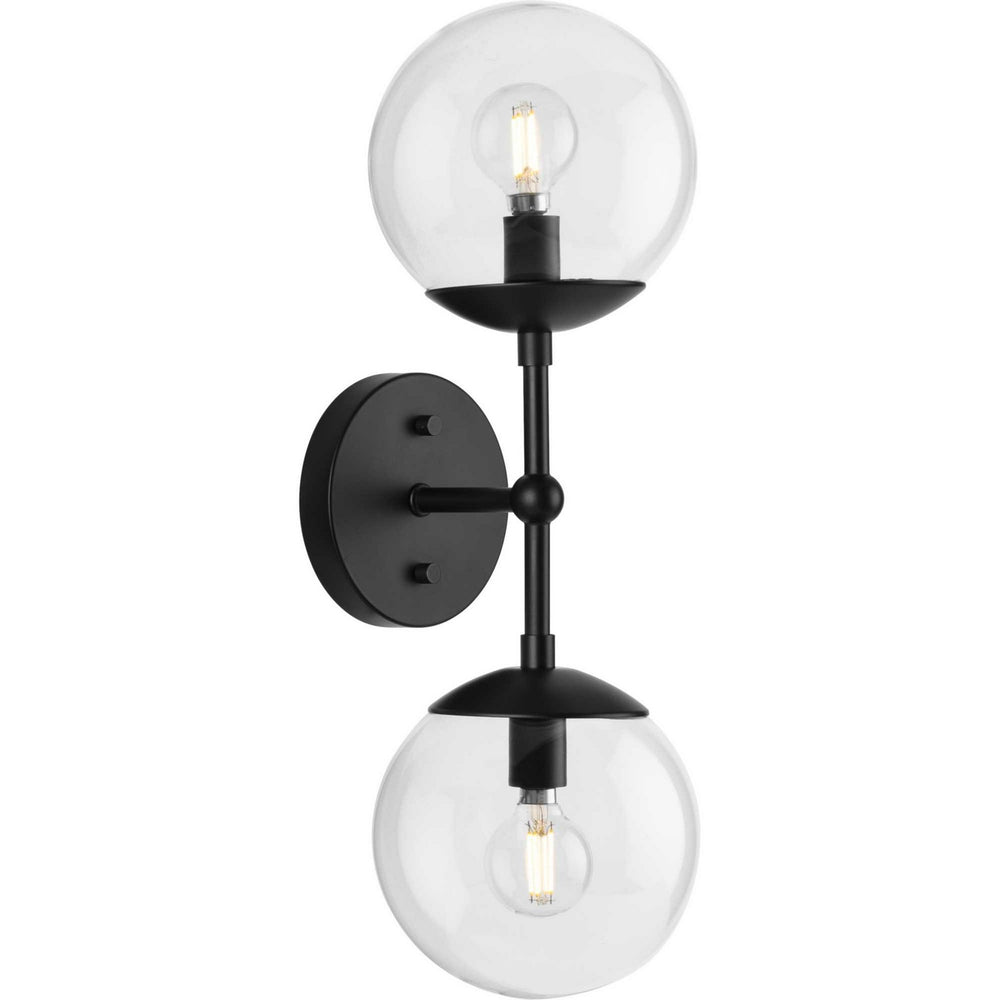 Progress Canada - Two Light Wall Sconce - Atwell - Matte Black- Union Lighting Luminaires Decor