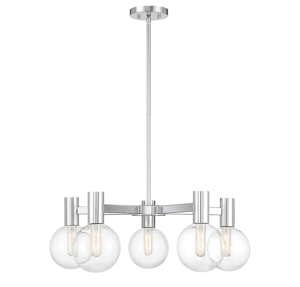 Savoy House Canada - Five Light Chandelier - Wright - Chrome- Union Lighting Luminaires Decor