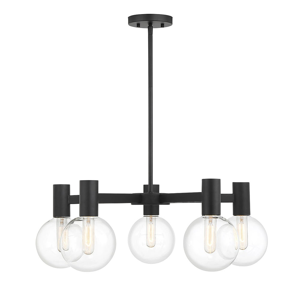 Savoy House Canada - Five Light Chandelier - Wright - Matte Black- Union Lighting Luminaires Decor