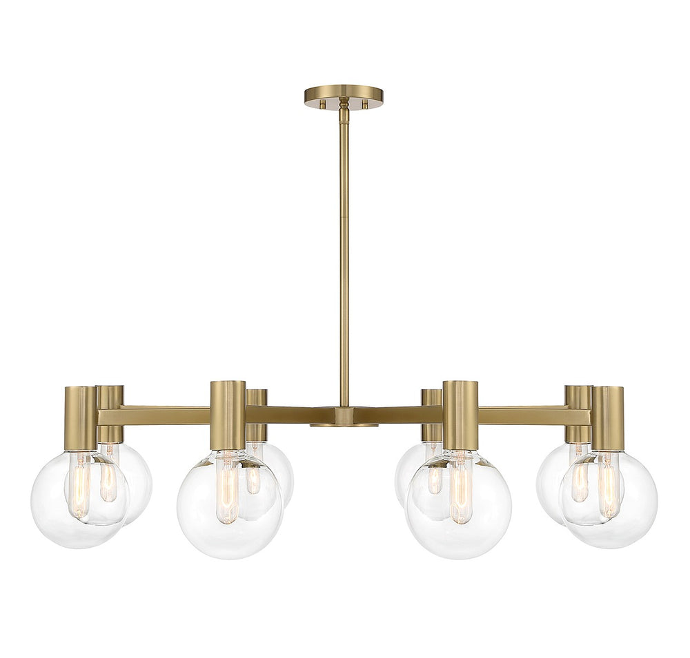 Savoy House Canada - Eight Light Chandelier - Wright - Warm Brass- Union Lighting Luminaires Decor