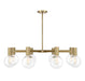 Savoy House Canada - Eight Light Chandelier - Wright - Warm Brass- Union Lighting Luminaires Decor