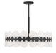 Savoy House - Six Light Chandelier - Boca - Matte Black- Union Lighting Luminaires Decor