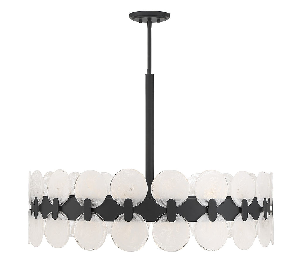 Savoy House - Ten Light Chandelier - Boca - Matte Black- Union Lighting Luminaires Decor