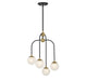 Savoy House - Four Light Chandelier - Couplet - Matte Black w/Warm Brass- Union Lighting Luminaires Decor