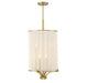 Savoy House Canada - Four Light Chandelier - Wynwood - Warm Brass- Union Lighting Luminaires Decor