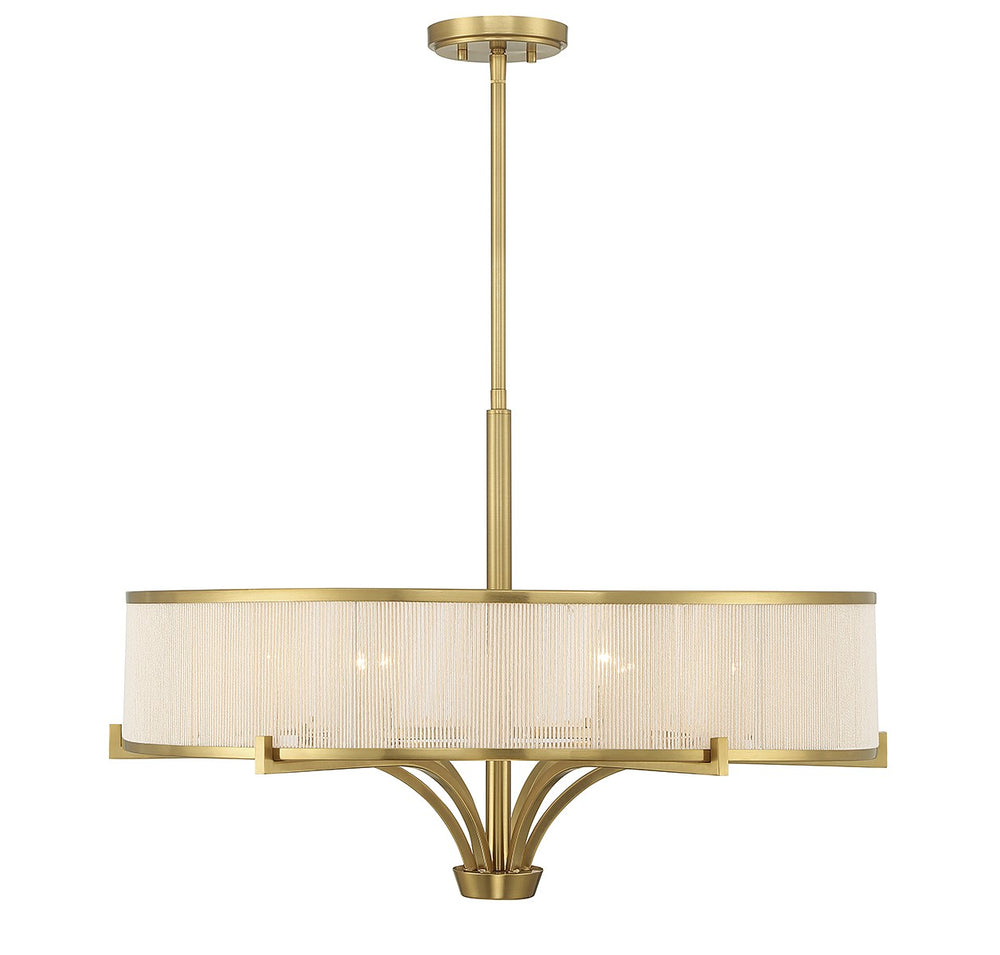 Savoy House Canada - Six Light Chandelier - Wynwood - Warm Brass- Union Lighting Luminaires Decor