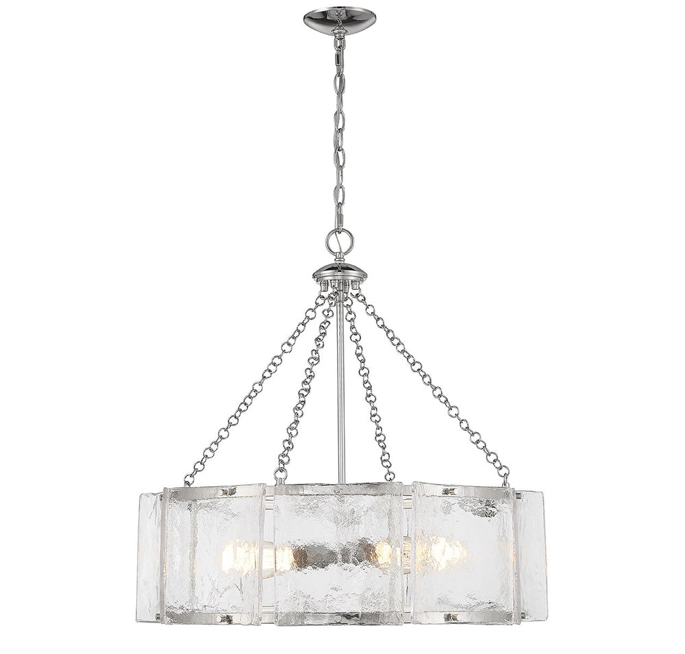 Savoy House - Five Light Pendant - Genry - Polished Nickel- Union Lighting Luminaires Decor