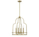 Savoy House - Four Light Pendant - Diplomat - Warm Brass- Union Lighting Luminaires Decor