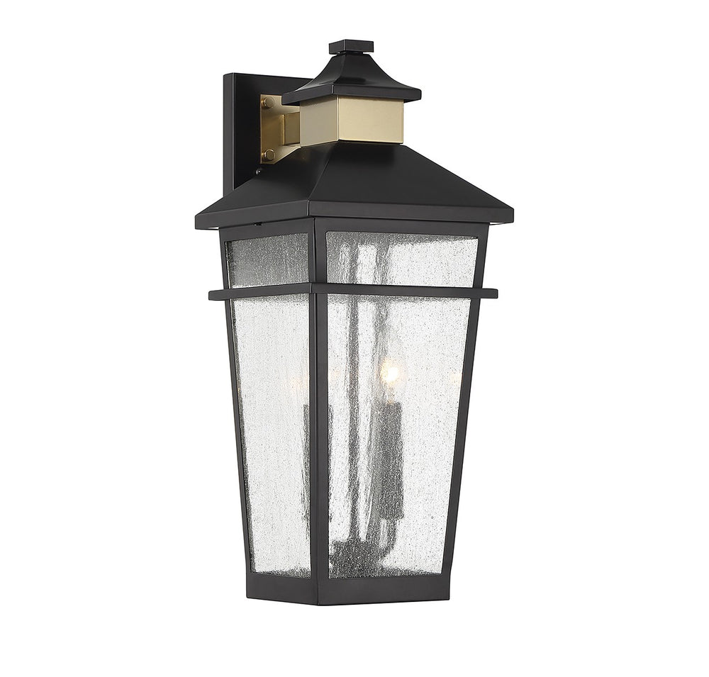 Savoy House Canada - Two Light Outdoor Wall Lantern - Kingsley - Matte Black with Warm Brass- Union Lighting Luminaires Decor