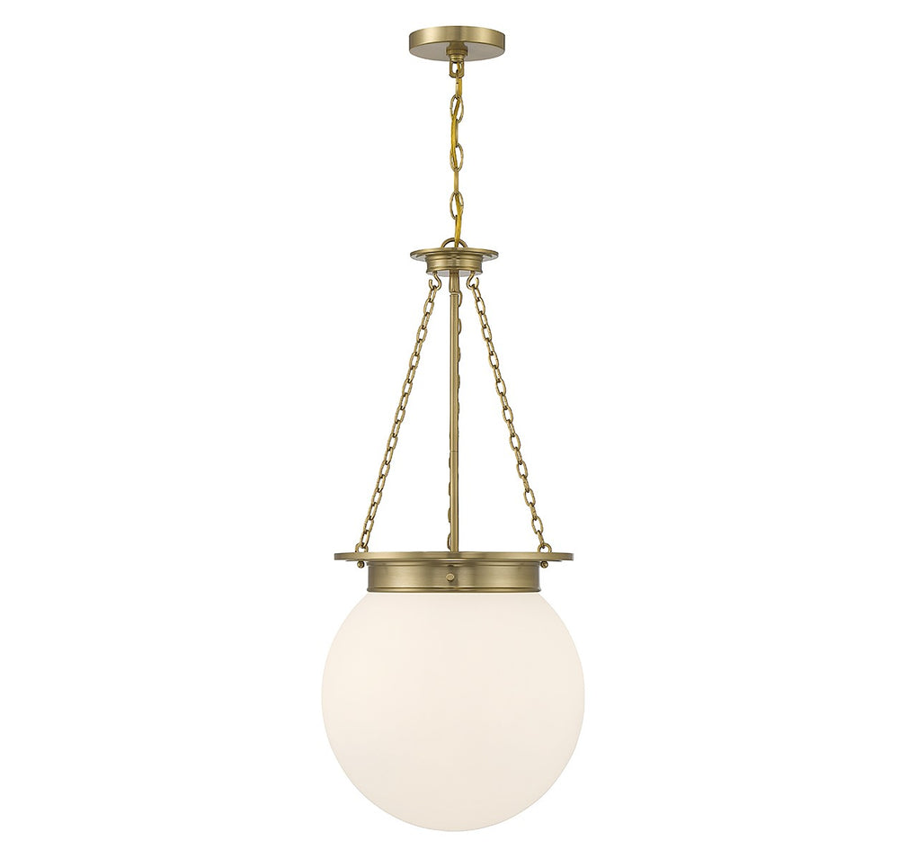 Savoy House - Three Light Pendant - Manor - Warm Brass- Union Lighting Luminaires Decor