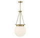 Savoy House - Three Light Pendant - Manor - Warm Brass- Union Lighting Luminaires Decor