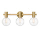 Savoy House - Three Light Bathroom Vanity - Wright - Warm Brass- Union Lighting Luminaires Decor