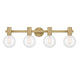 Savoy House - Four Light Bathroom Vanity - Wright - Warm Brass- Union Lighting Luminaires Decor