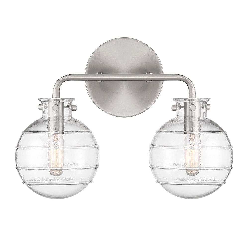 Savoy House - Two Light Bathroom Vanity - Mason - Satin Nickel- Union Lighting Luminaires Decor