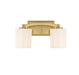 Savoy House Canada - Two Light Bathroom Vanity - Whitney - Warm Brass- Union Lighting Luminaires Decor