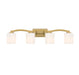 Savoy House Canada - Four Light Bathroom Vanity - Whitney - Warm Brass- Union Lighting Luminaires Decor