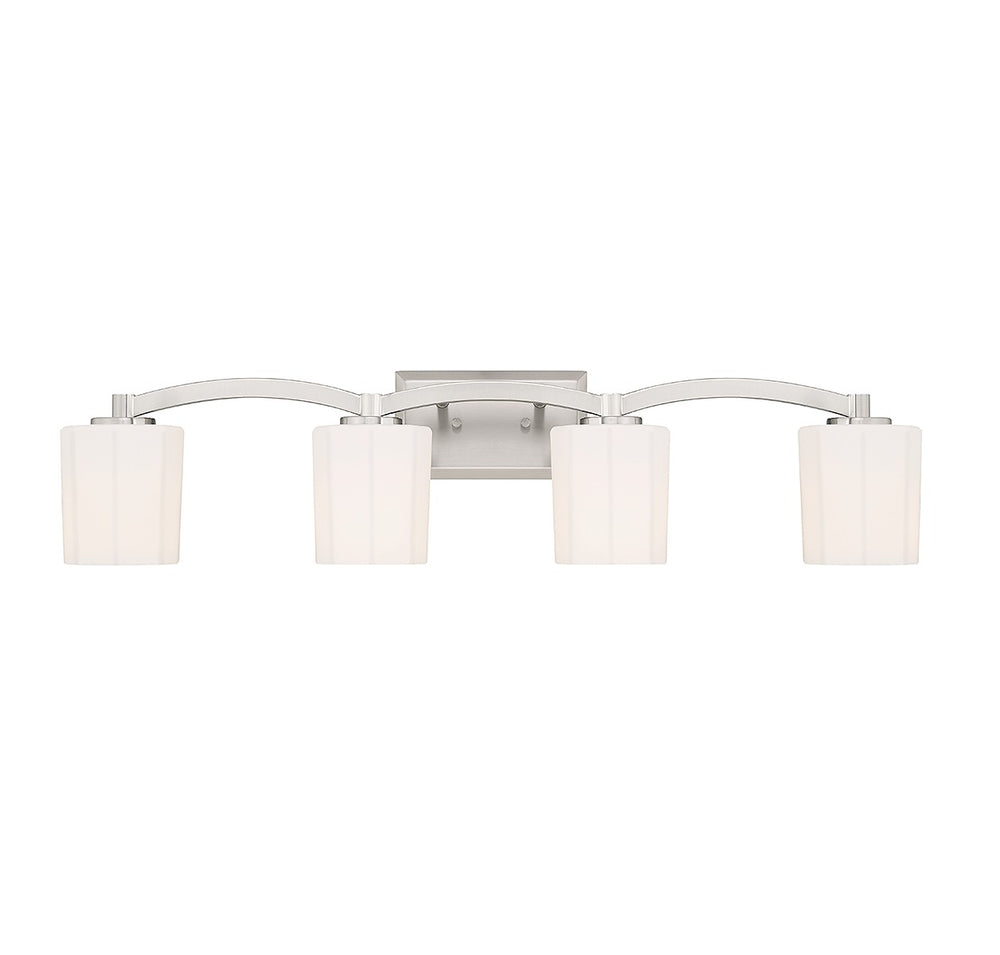 Savoy House Canada - Four Light Bathroom Vanity - Whitney - Satin Nickel- Union Lighting Luminaires Decor