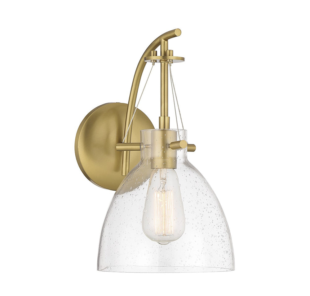 Savoy House - One Light Wall Sconce - Foster - Warm Brass- Union Lighting Luminaires Decor