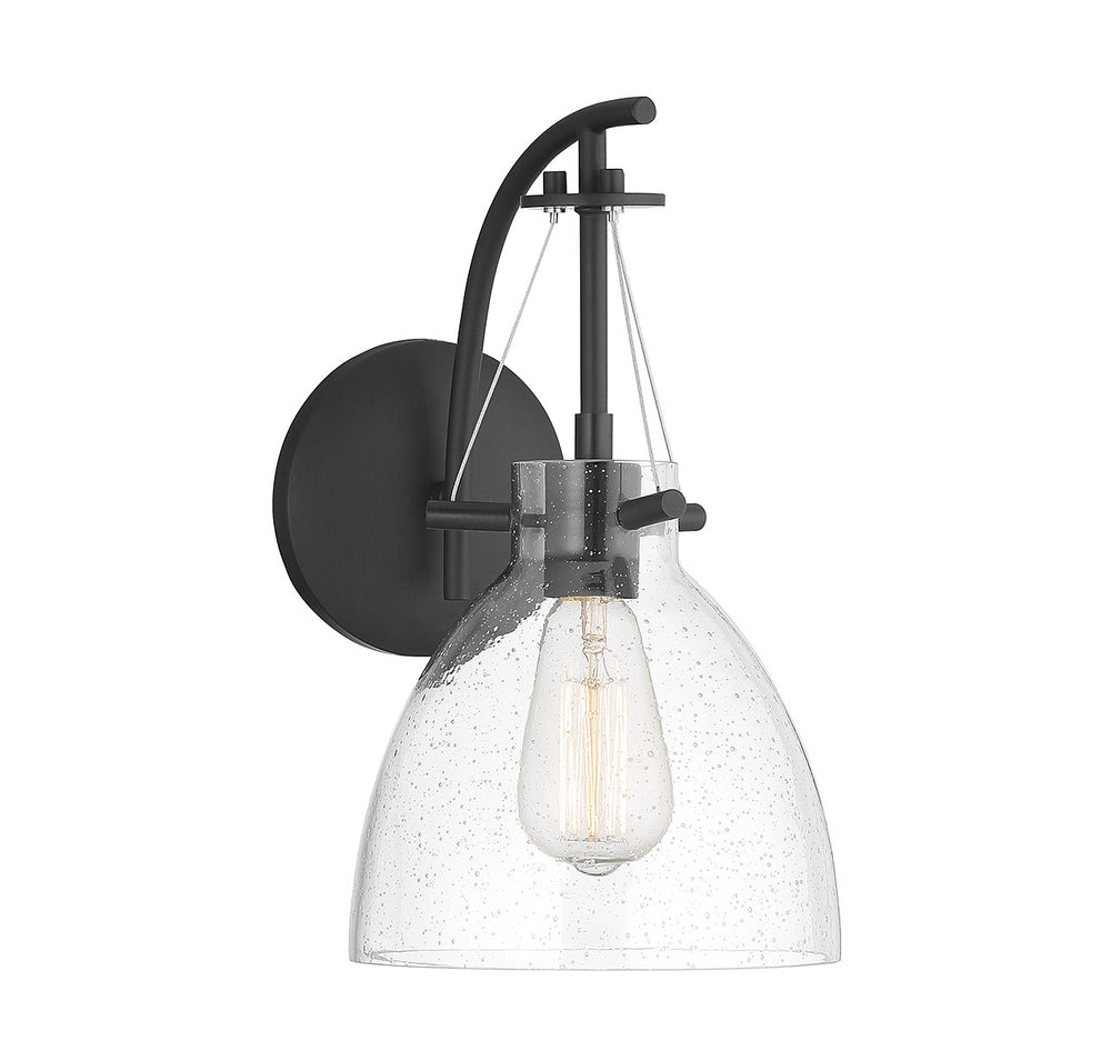 Savoy House - One Light Wall Sconce - Foster - Matte Black- Union Lighting Luminaires Decor