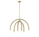 Meridian - Six Light Chandelier - Natural Brass- Union Lighting Luminaires Decor