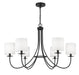 Meridian - Six Light Chandelier - Matte Black- Union Lighting Luminaires Decor
