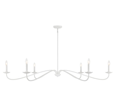 Meridian - Six Light Chandelier - Bisque White- Union Lighting Luminaires Decor