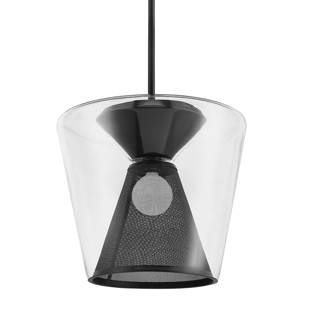 Troy Lighting Canada - One Light Pendant - Berlin - Soft Black- Union Lighting Luminaires Decor