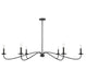 Meridian - Six Light Chandelier - Matte Black- Union Lighting Luminaires Decor