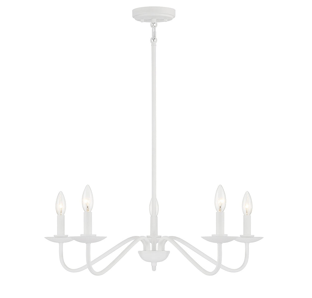 Meridian - Five Light Chandelier - Bisque White- Union Lighting Luminaires Decor