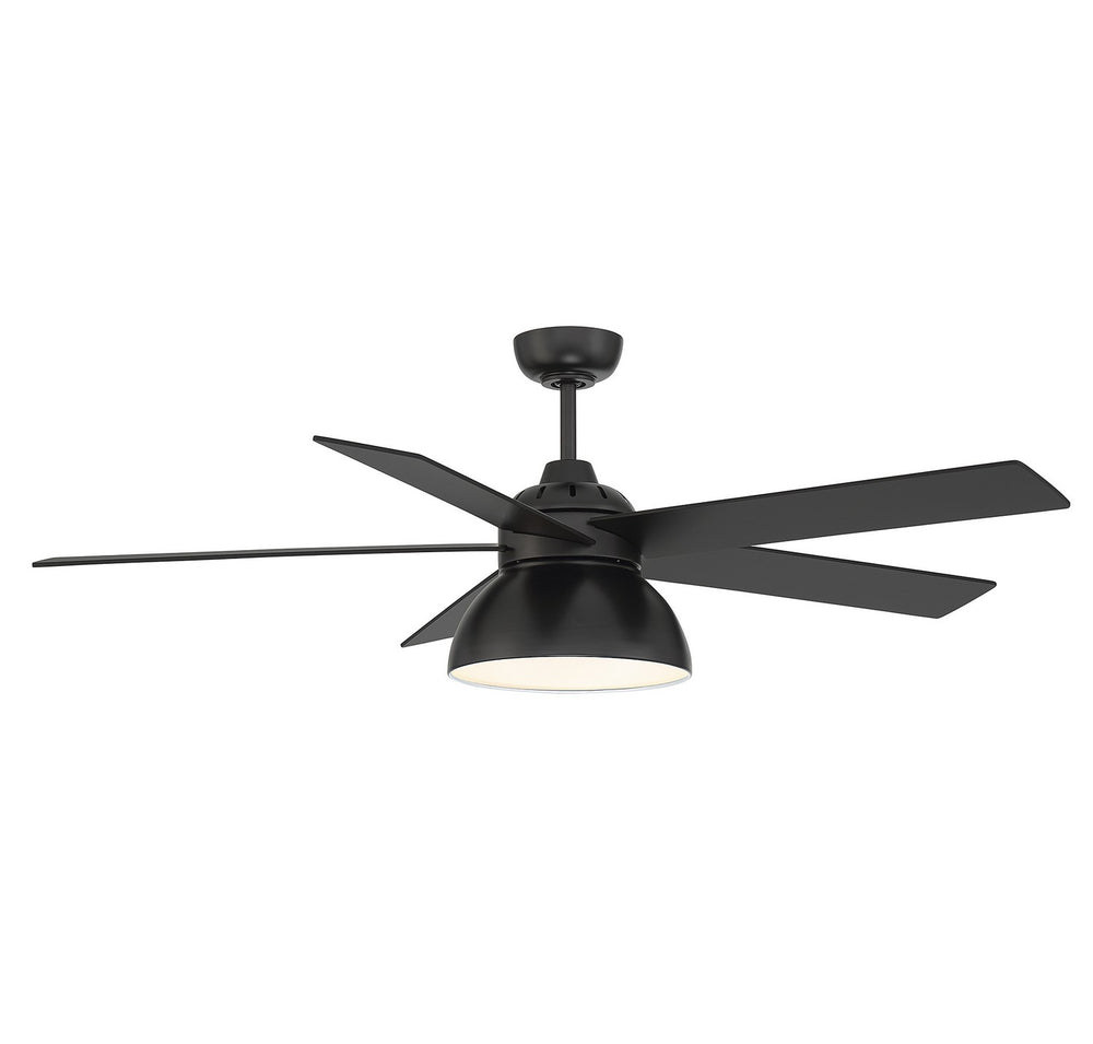 Meridian - 52"Ceiling Fan - Matte Black- Union Lighting Luminaires Decor